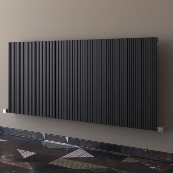 Carisa Monza Single Black Aluminium Radiator 600 x 1230mm