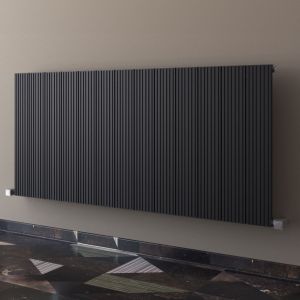 Carisa Monza Single Black Aluminium Radiator 600 x 1230mm