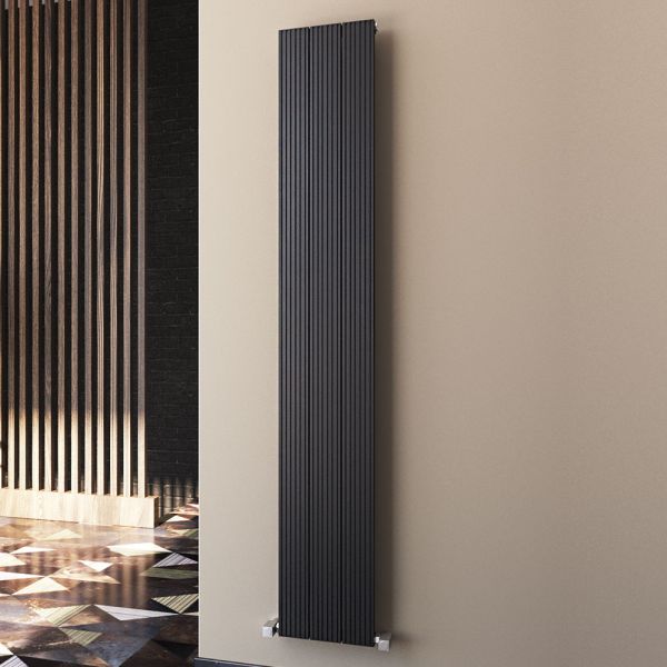 Carisa Monza Single Black Aluminium Radiator 1800 x 280mm