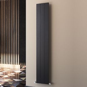 Carisa Monza Single Black Aluminium Radiator 1800 x 280mm
