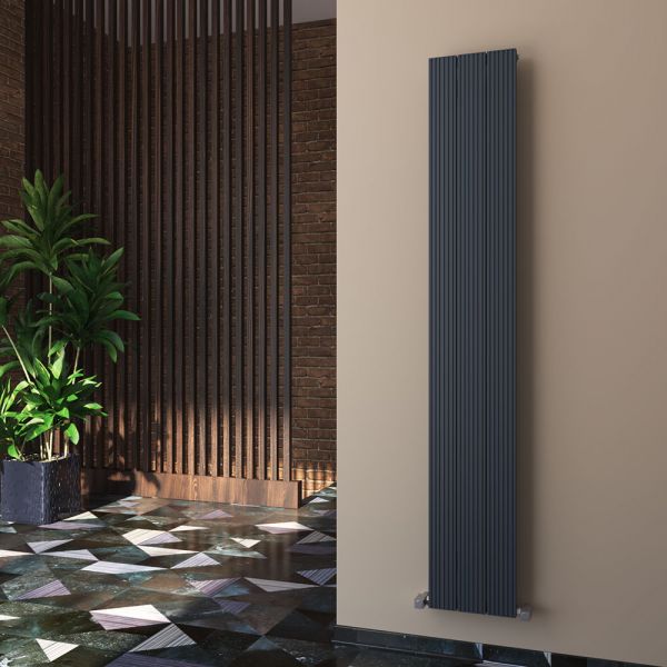 Carisa Monza Single Anthracite Aluminium Radiator 1800 x 280mm #2