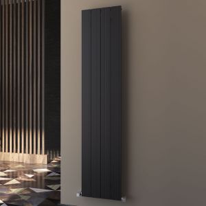 Carisa Monza Single Black Aluminium Radiator 1800 x 375mm