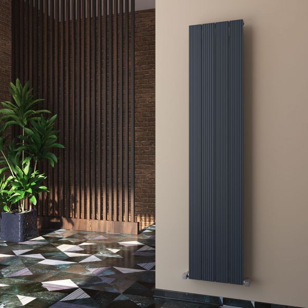 Carisa Monza Single Anthracite Aluminium Radiator 1800 x 375mm #2