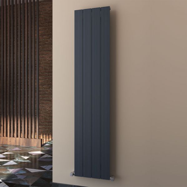 Carisa Monza Single Anthracite Aluminium Radiator 1800 x 375mm