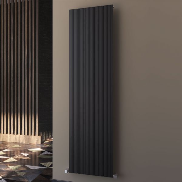 Carisa Monza Single Black Aluminium Radiator 1800 x 470mm