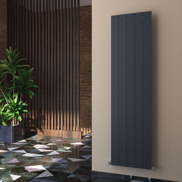 Carisa Monza Single Anthracite Aluminium Radiator 1800 x 470mm #2