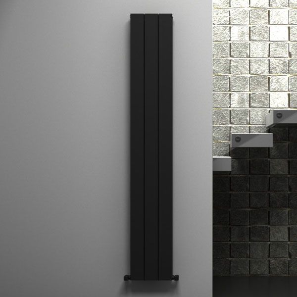 Carisa Nemo Double Black Aluminium Radiator 1800 x 280mm