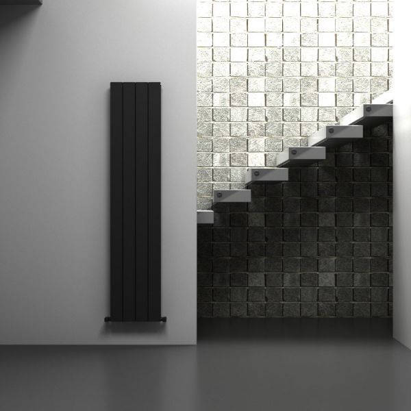 Carisa Nemo Double Black Aluminium Radiator 1800 x 375mm #2