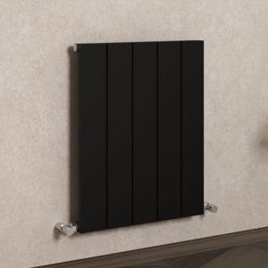 Carisa Nemo Single Black Aluminium Radiator 600 x 470mm