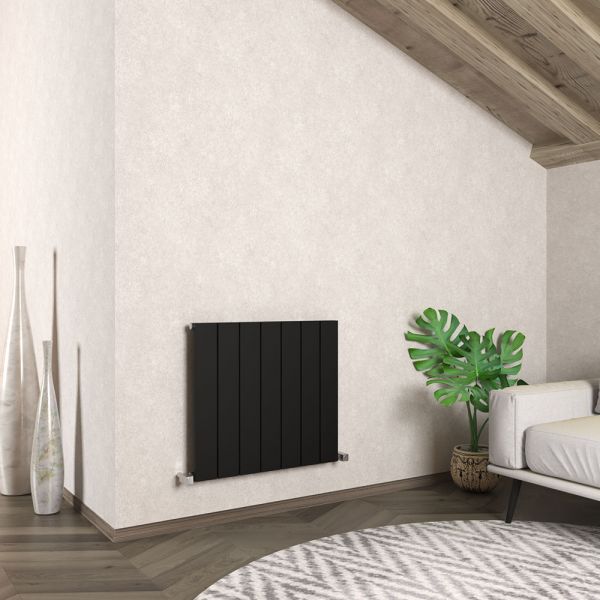 Carisa Nemo Single Black Aluminium Radiator 600 x 660mm #2