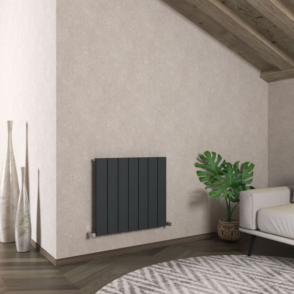 Carisa Nemo Single Anthracite Aluminium Radiator 600 x 660mm #2
