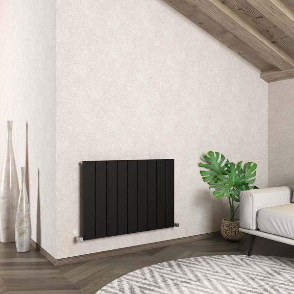 Carisa Nemo Single Black Aluminium Radiator 600 x 850mm #2
