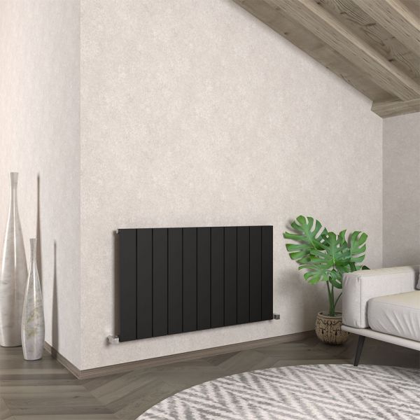 Carisa Nemo Single Black Aluminium Radiator 600 x 1040mm #2