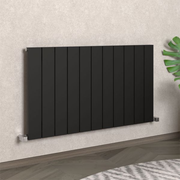 Carisa Nemo Single Black Aluminium Radiator 600 x 1040mm