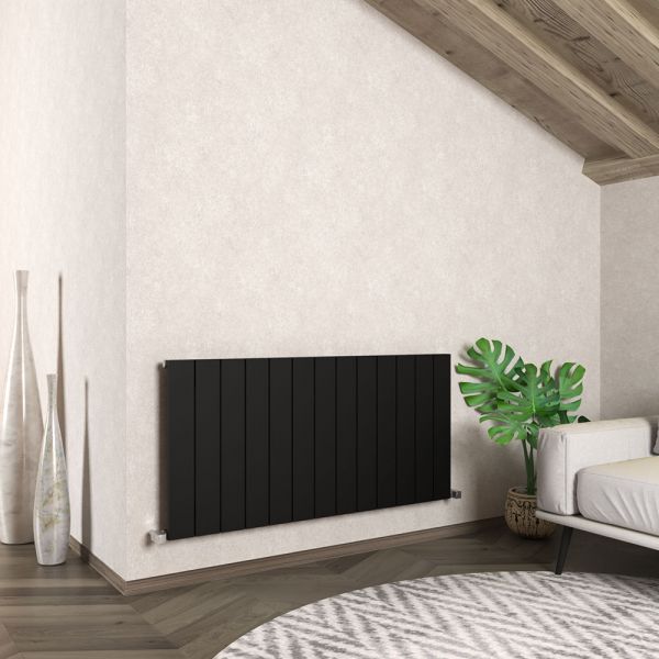 Carisa Nemo Single Black Aluminium Radiator 600 x 1230mm #2