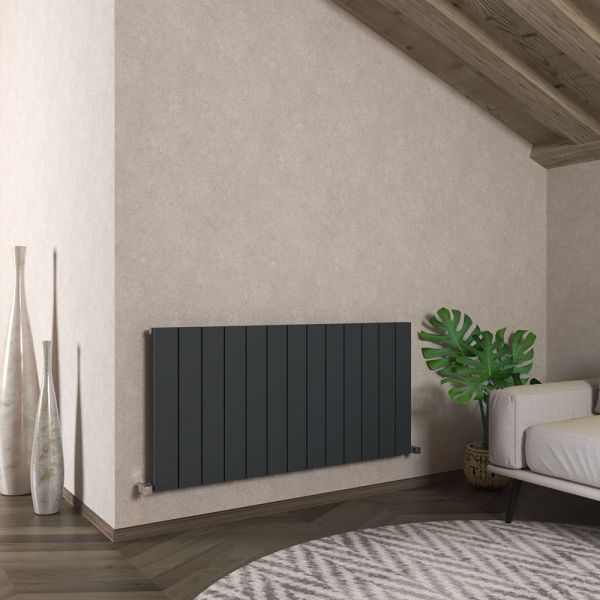 Carisa Nemo Single Anthracite Aluminium Radiator 600 x 1230mm #2