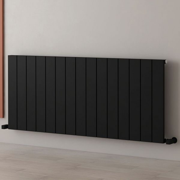 Carisa Nemo Single Black Aluminium Radiator 600 x 1420mm