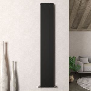 Carisa Nemo Single Black Aluminium Radiator 1800 x 280mm