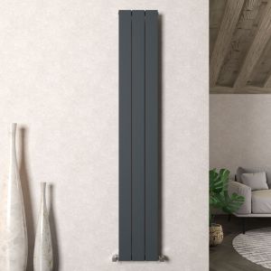 Carisa Nemo Single Anthracite Aluminium Radiator 1800 x 280mm