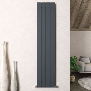 Carisa Nemo Single Anthracite Aluminium Radiator 1800 x 375mm