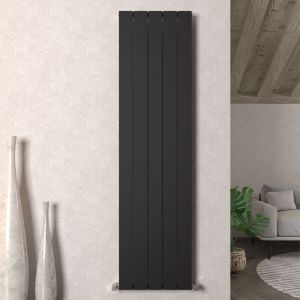 Carisa Nemo Single Black Aluminium Radiator 1800 x 470mm