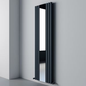 Carisa Tallis Mirror Anthracite Aluminium Radiator 1800 x 550mm