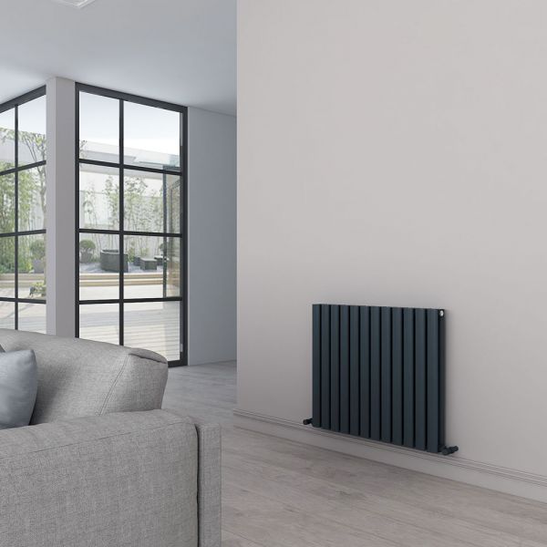 Carisa Tallis Double Anthracite Aluminium Radiator 600 x 710mm #2