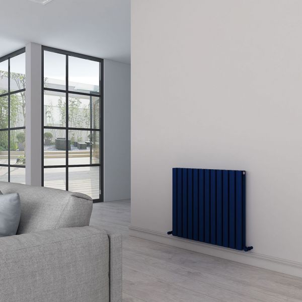 Carisa Tallis Double Navy Blue Aluminium Radiator 600 x 710mm #2