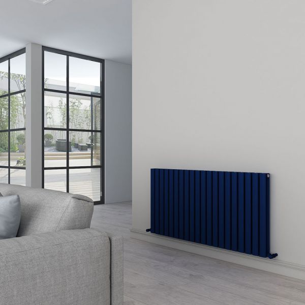 Carisa Tallis Double Navy Blue Aluminium Radiator 600 x 1190mm #2