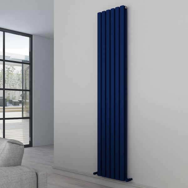 Carisa Tallis Double Navy Blue Aluminium Radiator 1800 x 350mm