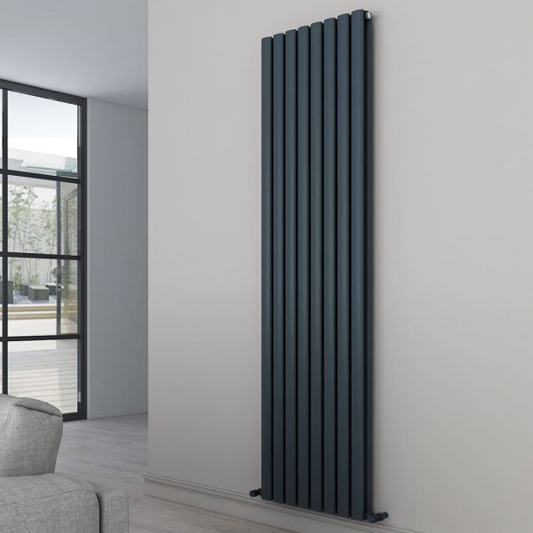 Carisa Tallis Double Anthracite Aluminium Radiator 1800 x 470mm