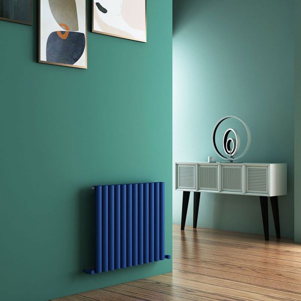 Carisa Tallis Single Navy Blue Aluminium Radiator 600 x 710mm #2