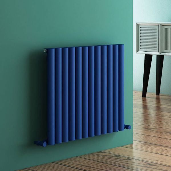 Carisa Tallis Single Navy Blue Aluminium Radiator 600 x 710mm