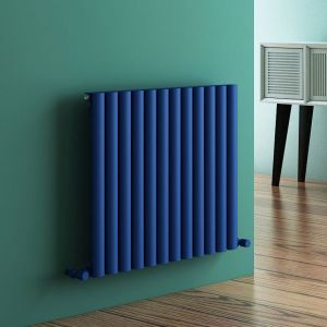 Carisa Tallis Single Navy Blue Aluminium Radiator 600 x 710mm