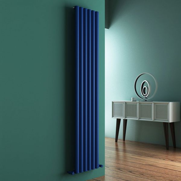 Carisa Tallis Single Navy Blue Aluminium Radiator 1800 x 350mm