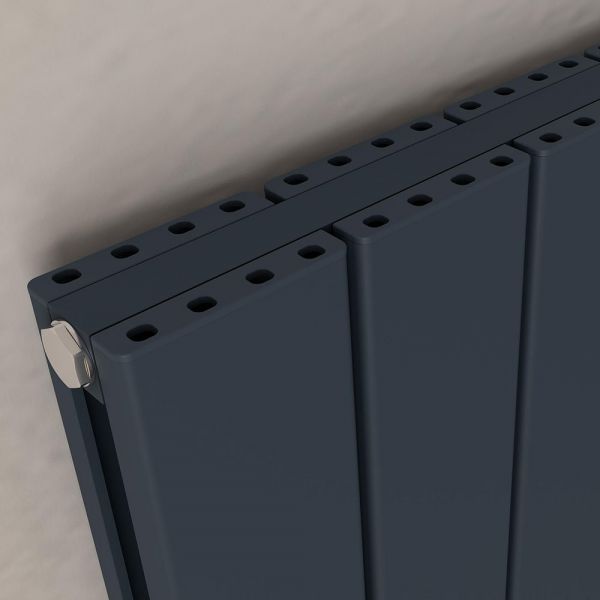 Carisa Angers Double Anthracite Aluminium Radiator 600 x 495mm #2