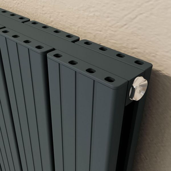 Carisa Chambord Double Anthracite Aluminium Radiator 1800 x 295mm #3