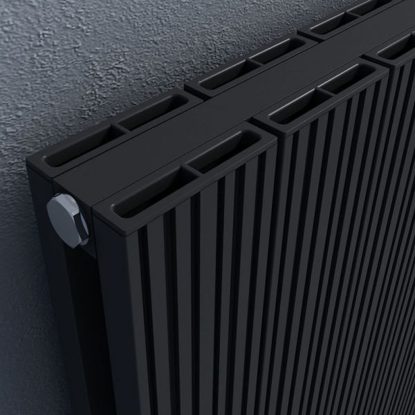 Carisa Monza Double Black Aluminium Radiator 600 x 470mm #2