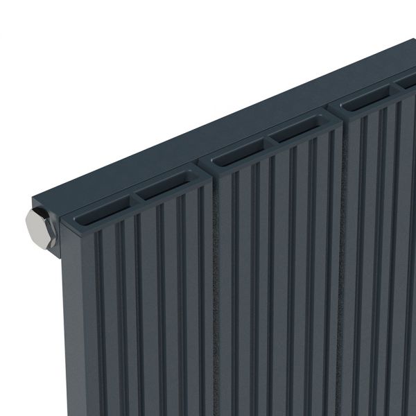 Carisa Monza Single Anthracite Aluminium Radiator 600 x 1230mm #3