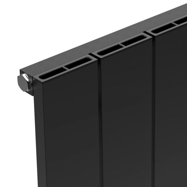 Carisa Nemo Single Black Aluminium Radiator 600 x 1040mm #3