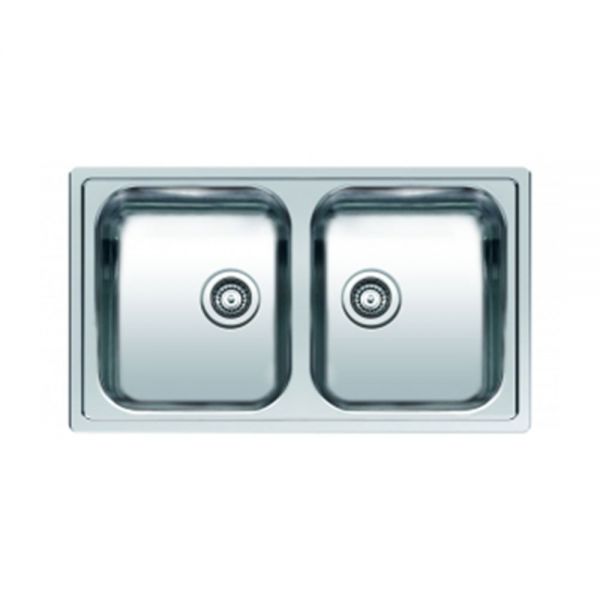 Reginox Centurio Double Bowl Stainless Steel Kitchen Sink 850 x 490mm
