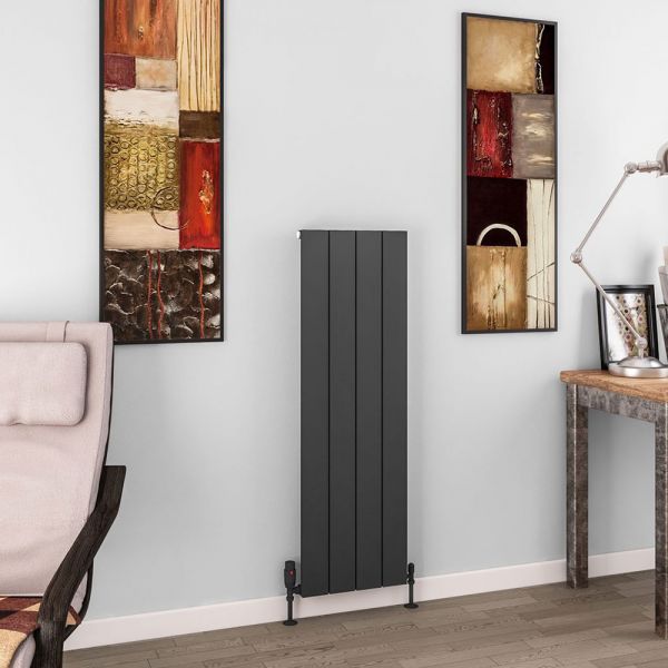 Eastbrook Charlton 1200 x 375 Matt Anthracite Aluminium Designer Radiator #2