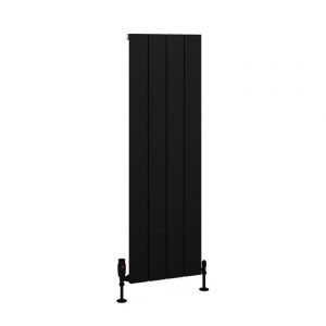 Eastbrook Charlton 1200 x 375 Matt Black Aluminium Designer Radiator