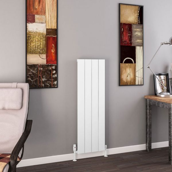 Eastbrook Charlton 1200 x 375 Matt White Aluminium Designer Radiator #2