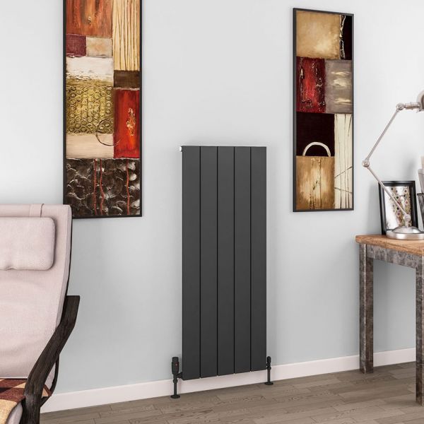 Eastbrook Charlton 1200 x 470 Matt Anthracite Aluminium Designer Radiator #2