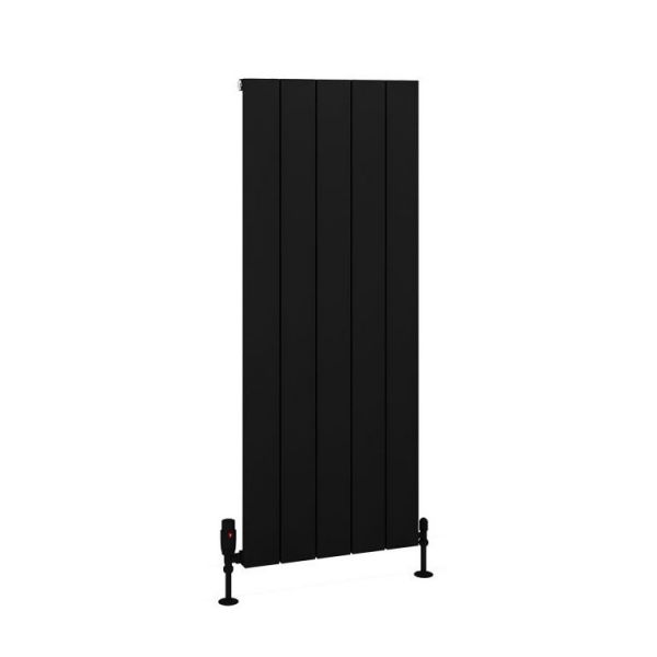 Eastbrook Charlton 1200 x 470 Matt Black Aluminium Designer Radiator