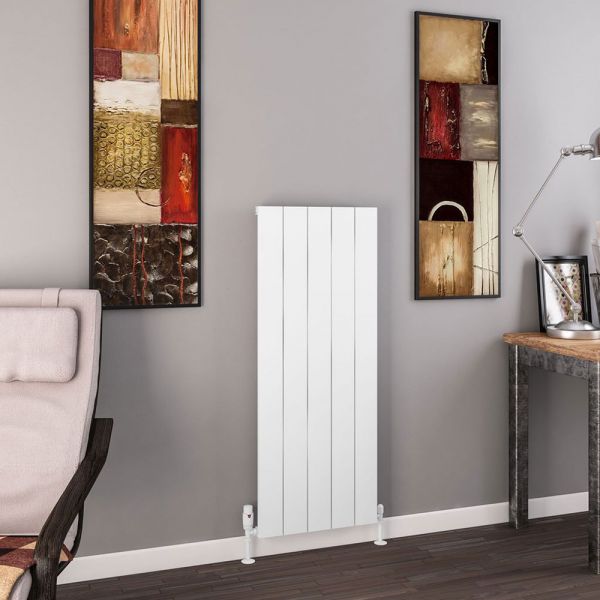 Eastbrook Charlton 1200 x 470 Matt White Aluminium Designer Radiator #2