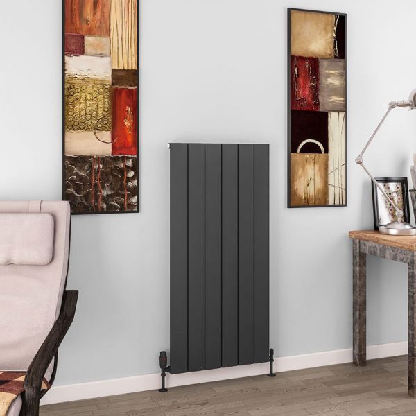 Eastbrook Charlton 1200 x 565 Matt Anthracite Aluminium Designer Radiator #2