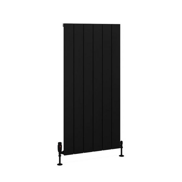 Eastbrook Charlton 1200 x 565 Matt Black Aluminium Designer Radiator