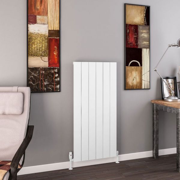 Eastbrook Charlton 1200 x 565 Matt White Aluminium Designer Radiator #2